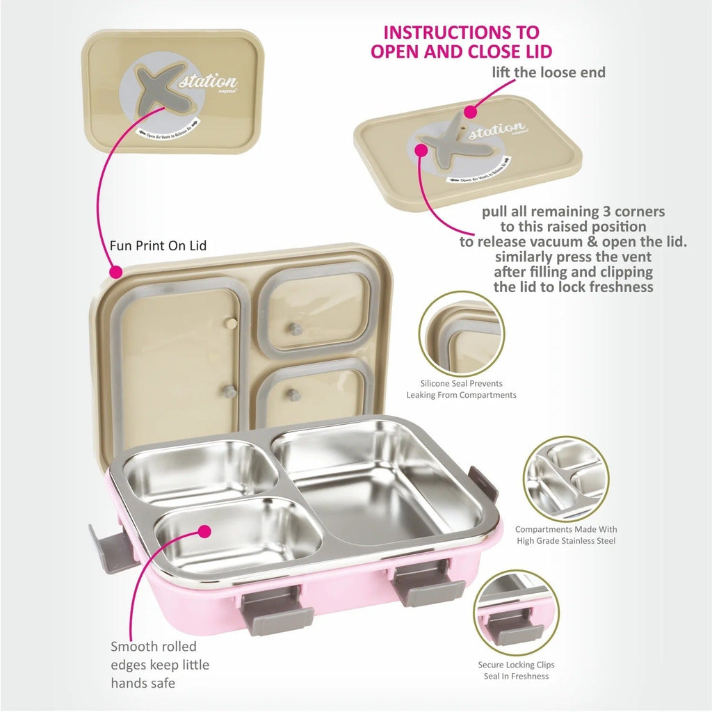 Nayasa X-Station Insulated Stainless Steel Lunch Box 750ml