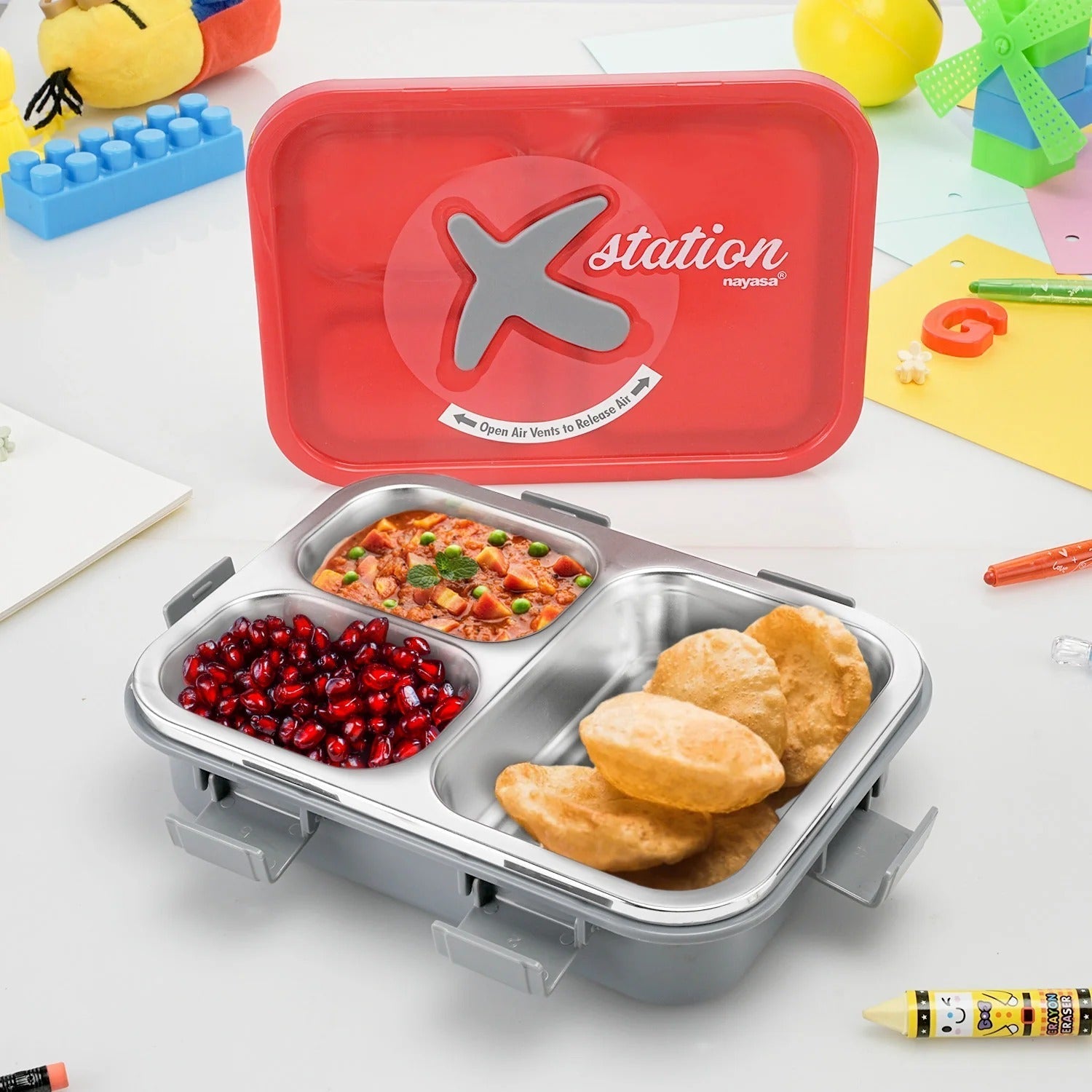 Nayasa X-Station Insulated Stainless Steel Lunch Box 750ml