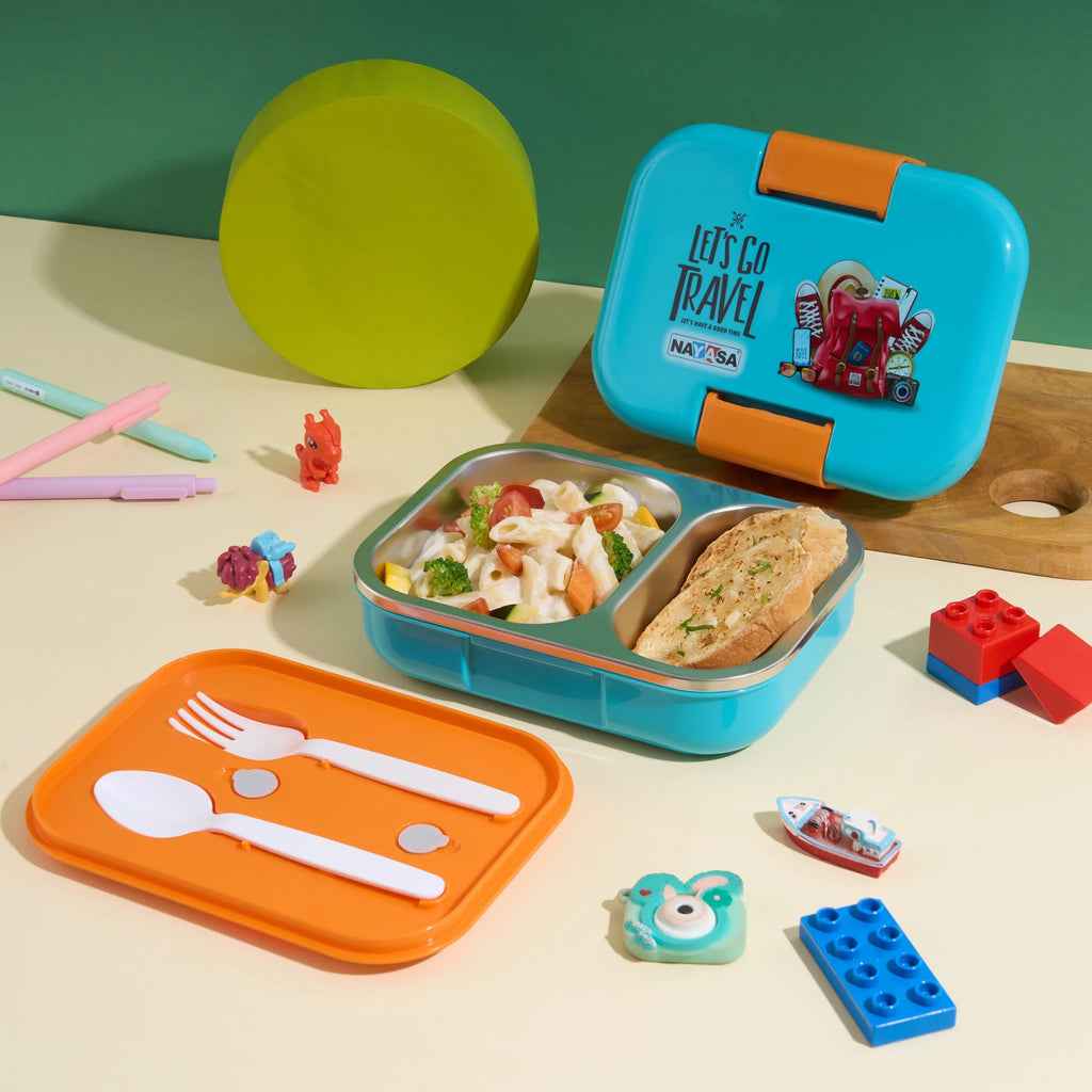 Nayasa Marco Insulated 2-Compartment Stainless Steel Lunch Box