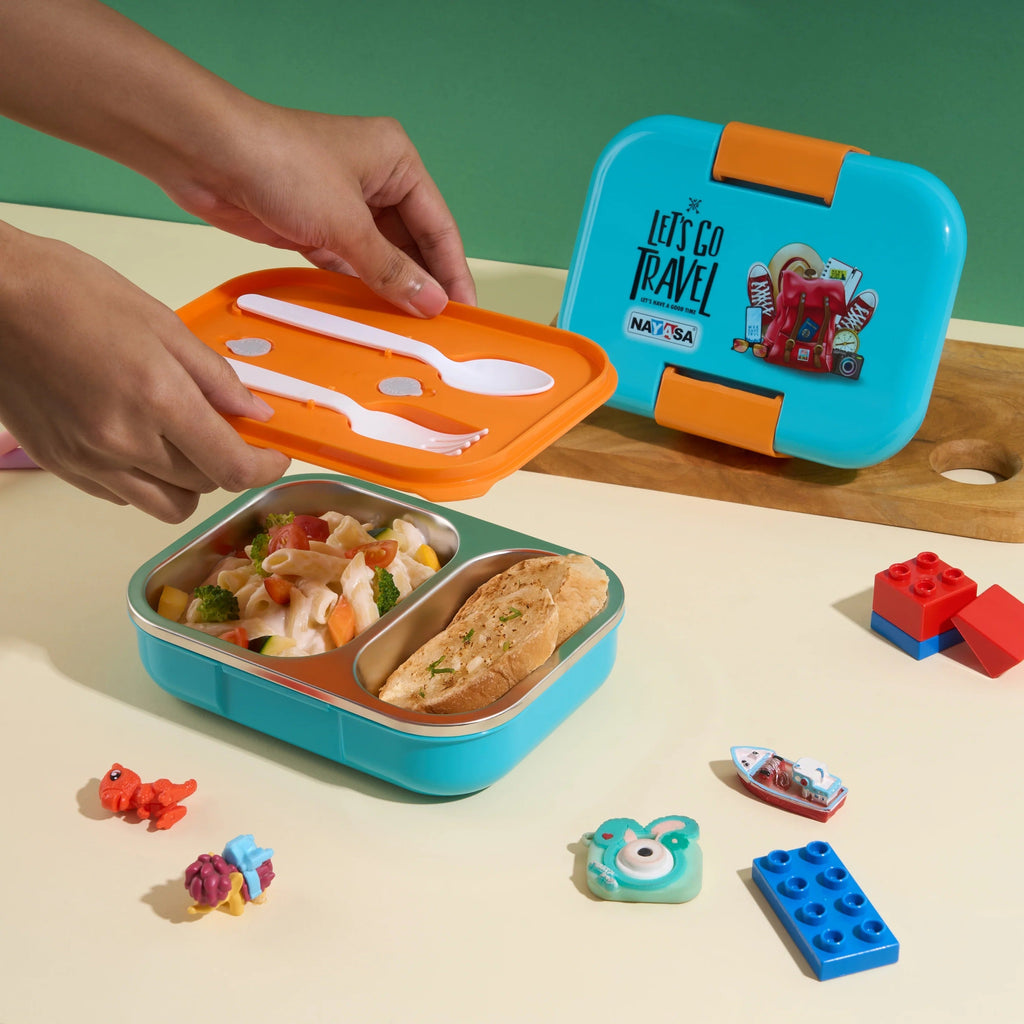Nayasa Marco Insulated 2-Compartment Stainless Steel Lunch Box