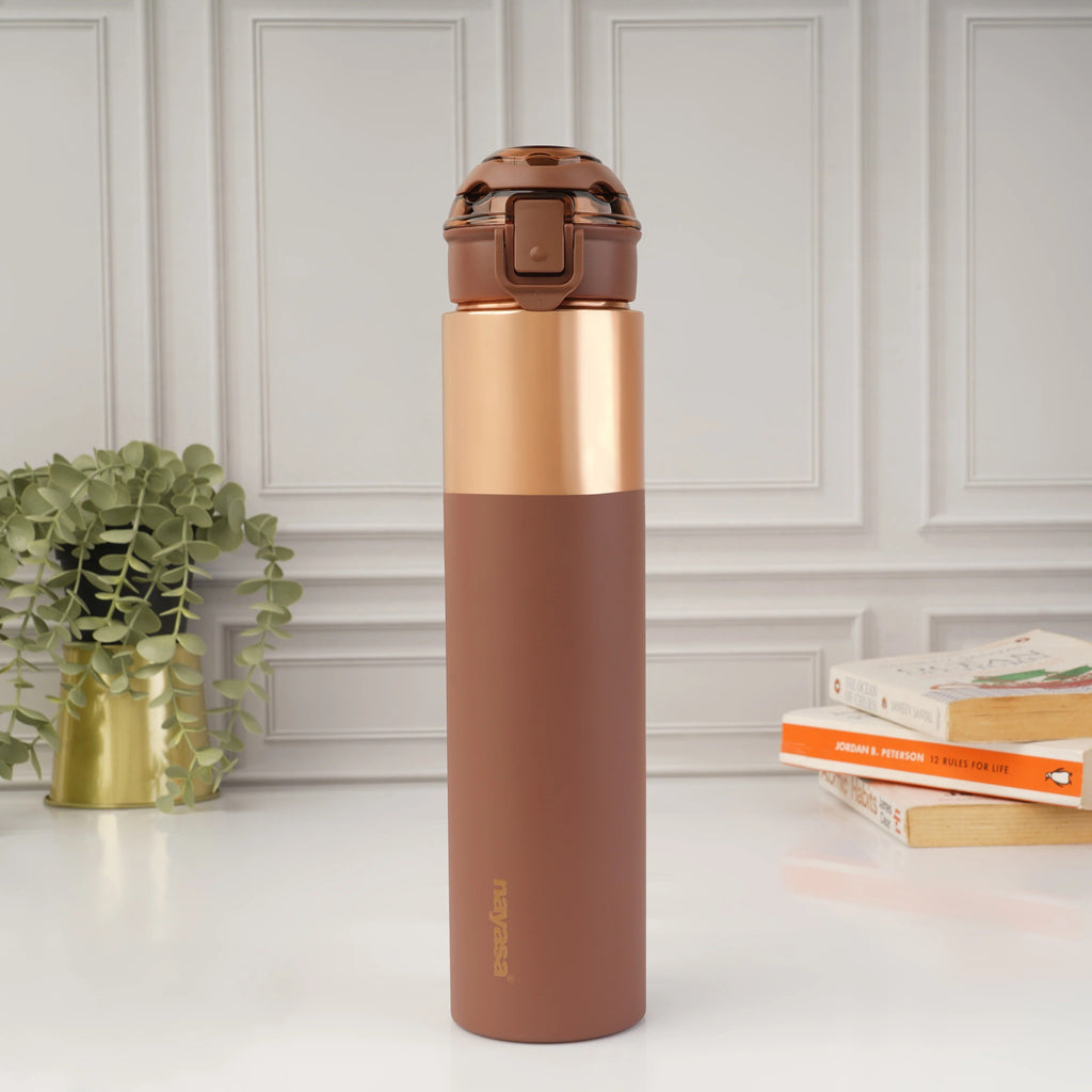 Nayasa Saffron Pure Copper Water Bottle 1000ml