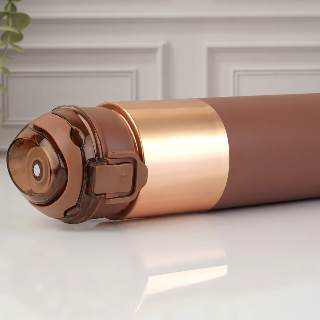 Nayasa Saffron Pure Copper Water Bottle 1000ml