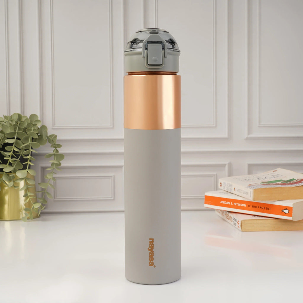 Nayasa Saffron Pure Copper Water Bottle 1000ml