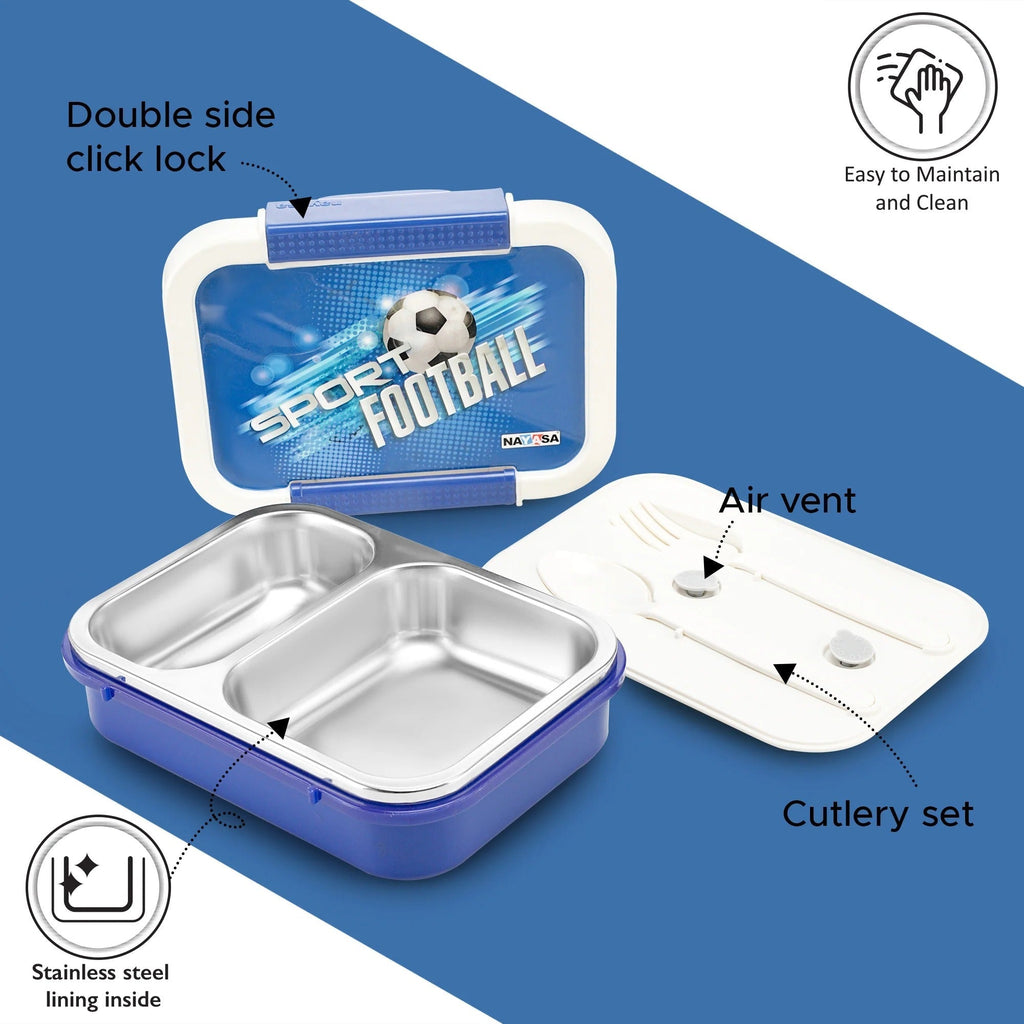Nayasa Autobot Medium Dual-Compartment Insulated Lunch Box 650ml