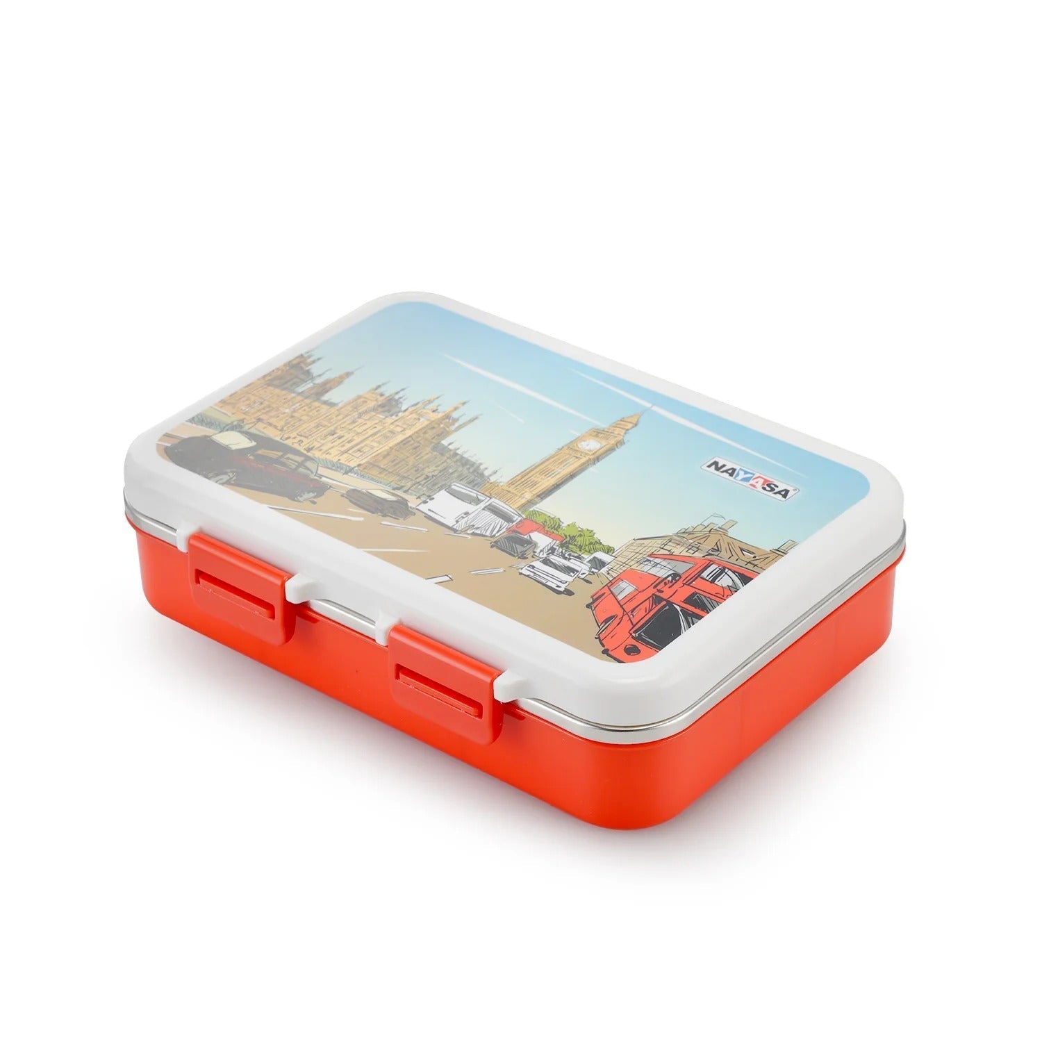 Nayasa Vitamax Insulated 3-Compartment Stainless Steel Lunch Box