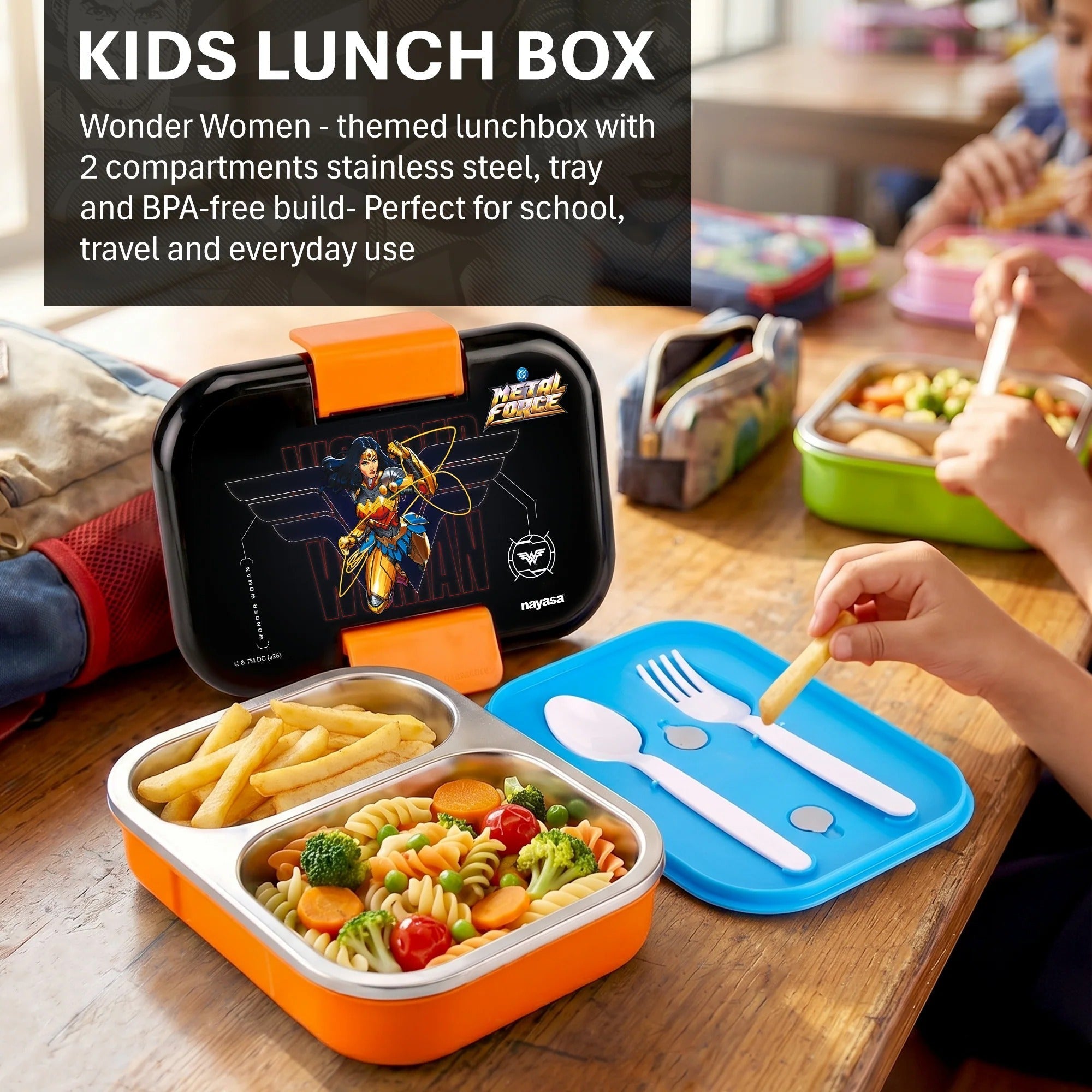 Nayasa Marco Medium Insulated 2-Compartment Stainless Steel Lunch Box