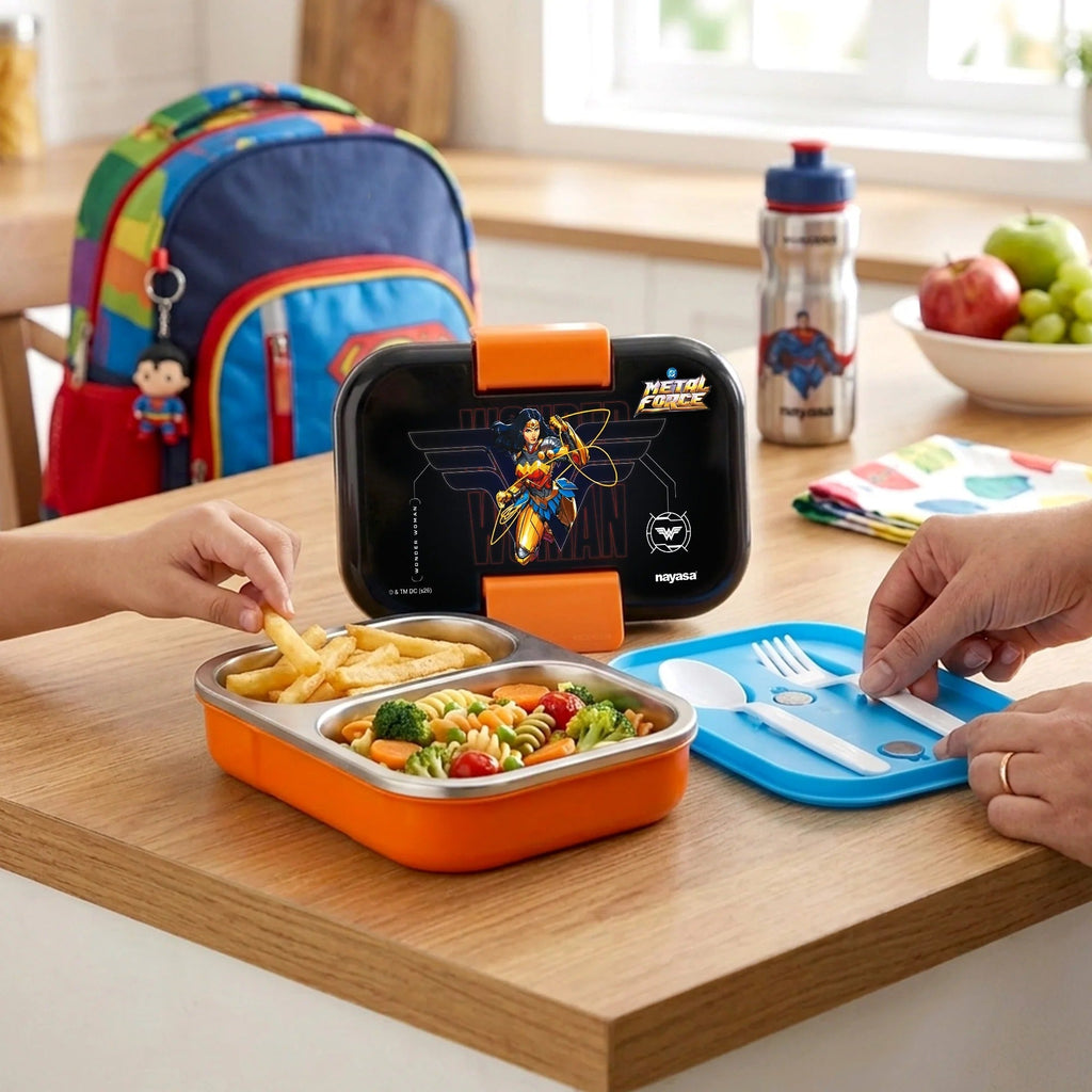 Nayasa Marco Medium Insulated 2-Compartment Stainless Steel Lunch Box