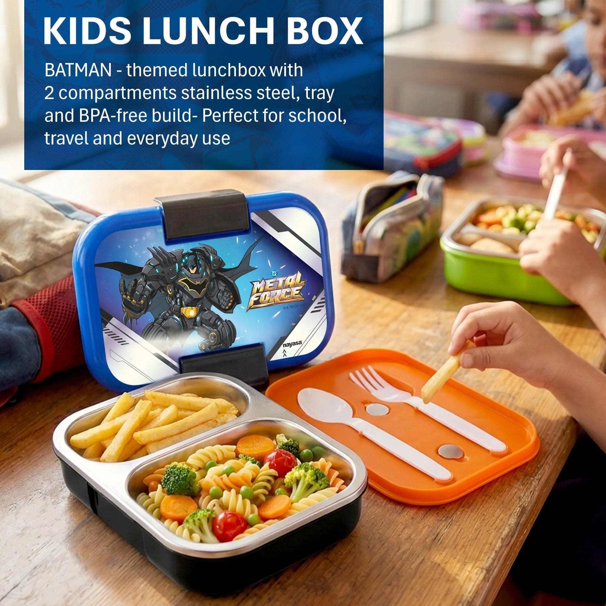 Nayasa Marco Medium Insulated 2-Compartment Stainless Steel Lunch Box
