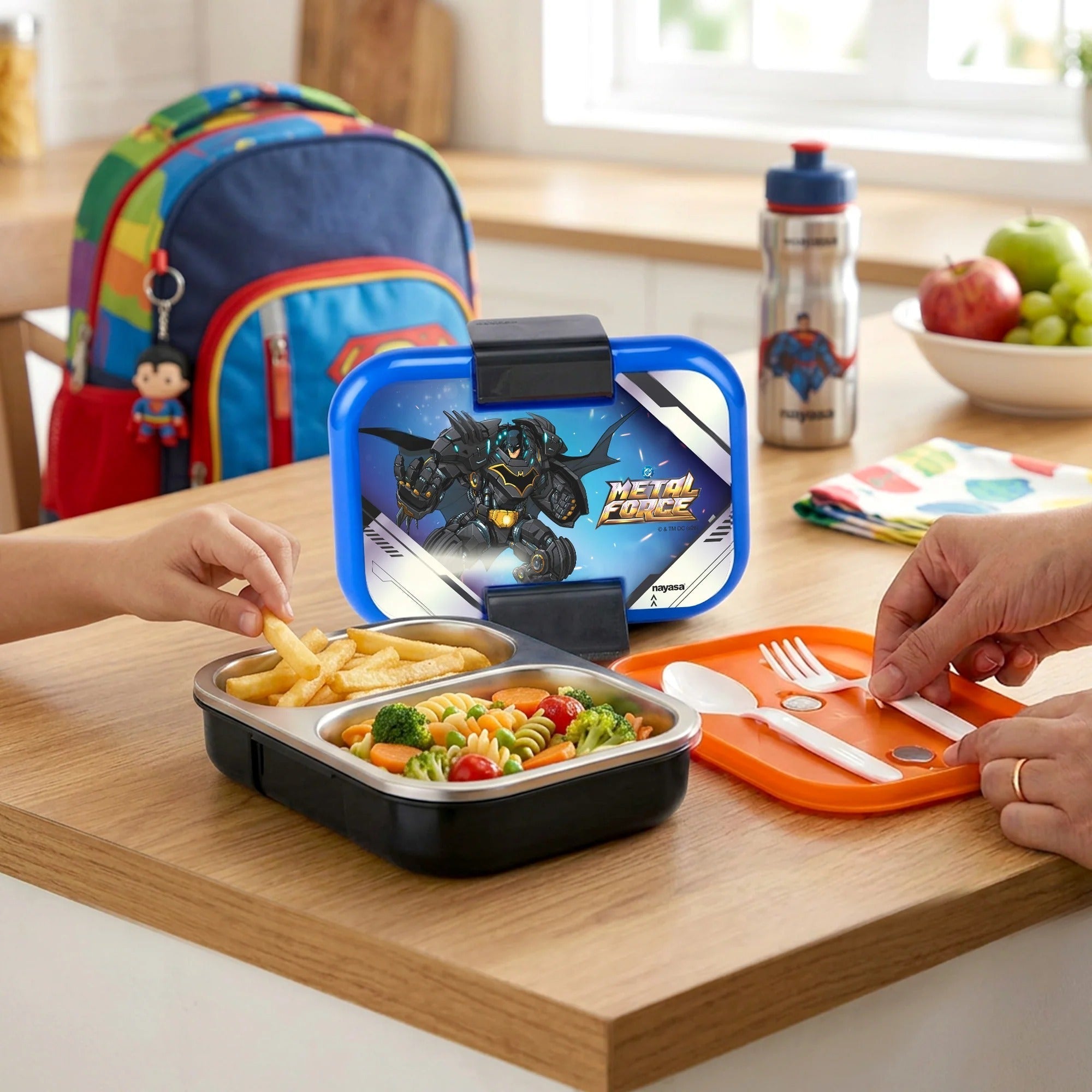 Nayasa Marco Medium Insulated 2-Compartment Stainless Steel Lunch Box
