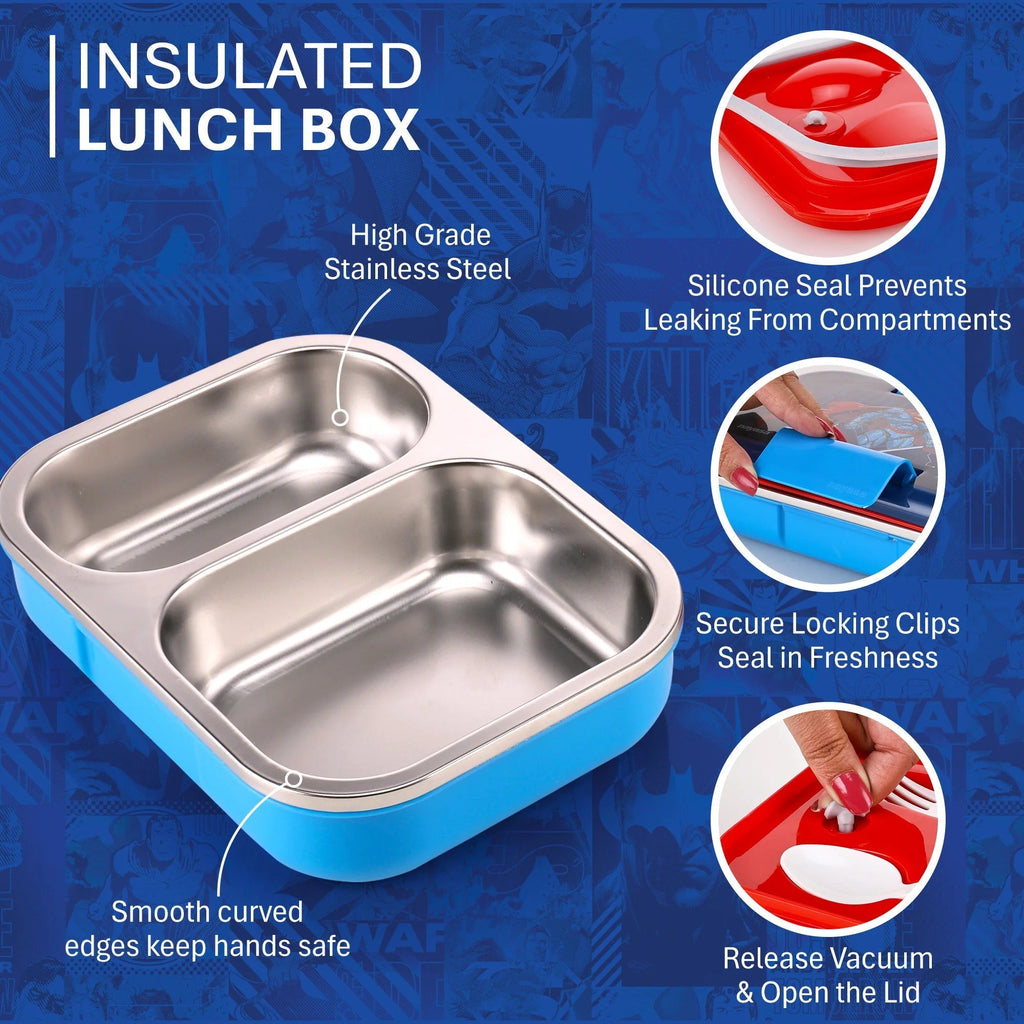 Nayasa Marco Medium Insulated 2-Compartment Stainless Steel Lunch Box