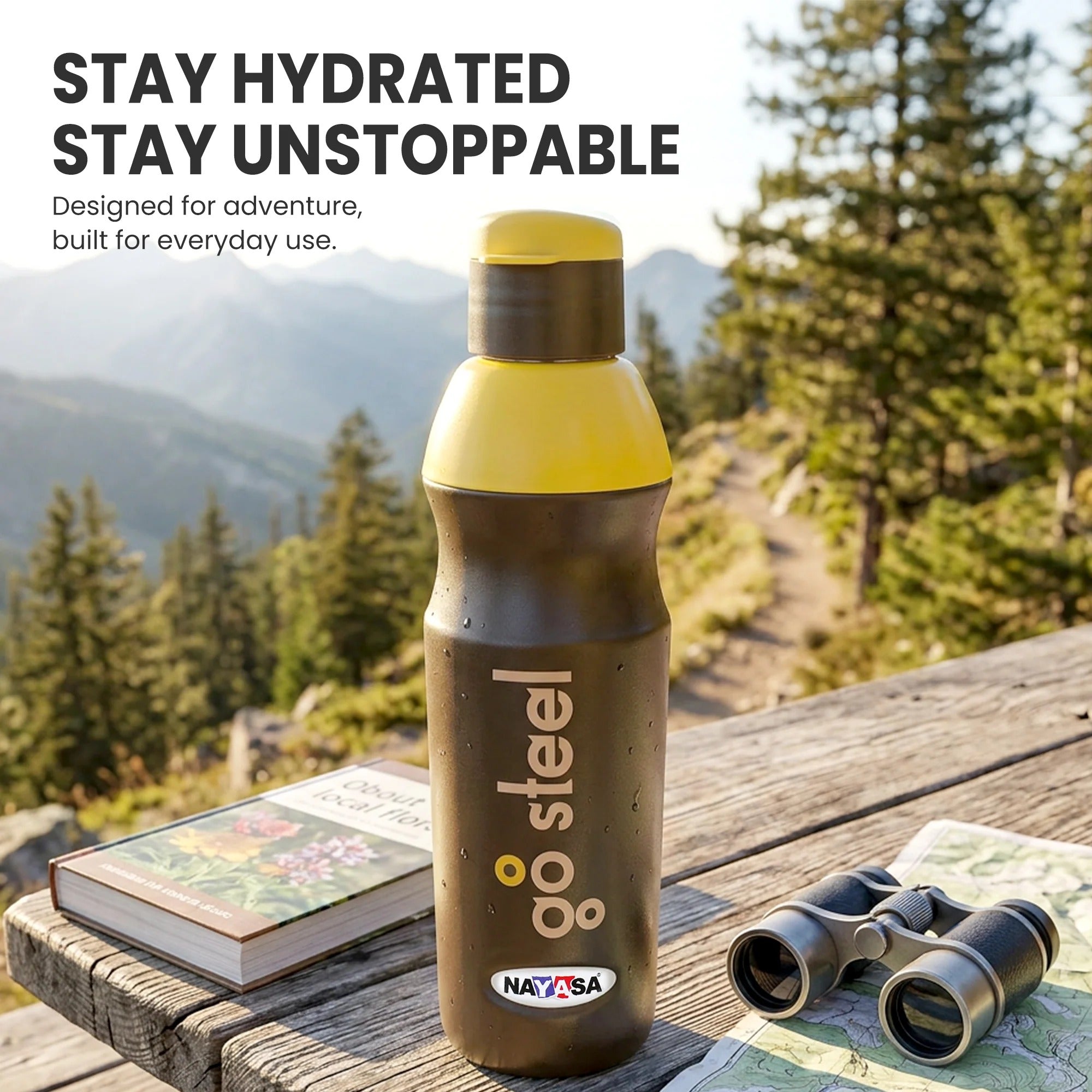 Nayasa Go Steel Insulated Water Bottle with Steel Inner - 700ML