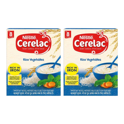 Nestle Cerelac Baby Cereal with Milk - Rice Vegetables, From 8 to 12 Months