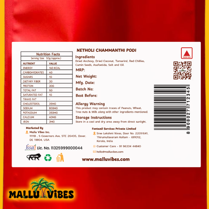 Mallu Vibes Home Made Netholi Chammanthi Podi