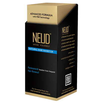 Neud Natural Inhibitor for Unwanted Hair in Men & Women - 80 gms