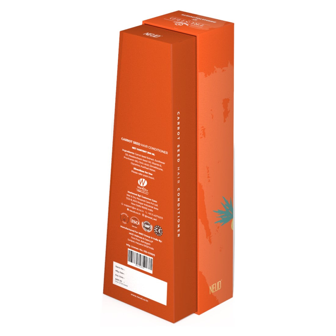Neud Carrot Seed Premium Hair Conditioner for Men & Women - 300 ml