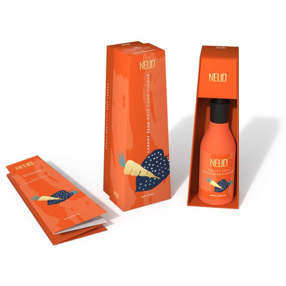 Neud Carrot Seed Premium Hair Conditioner for Men & Women - 300 ml