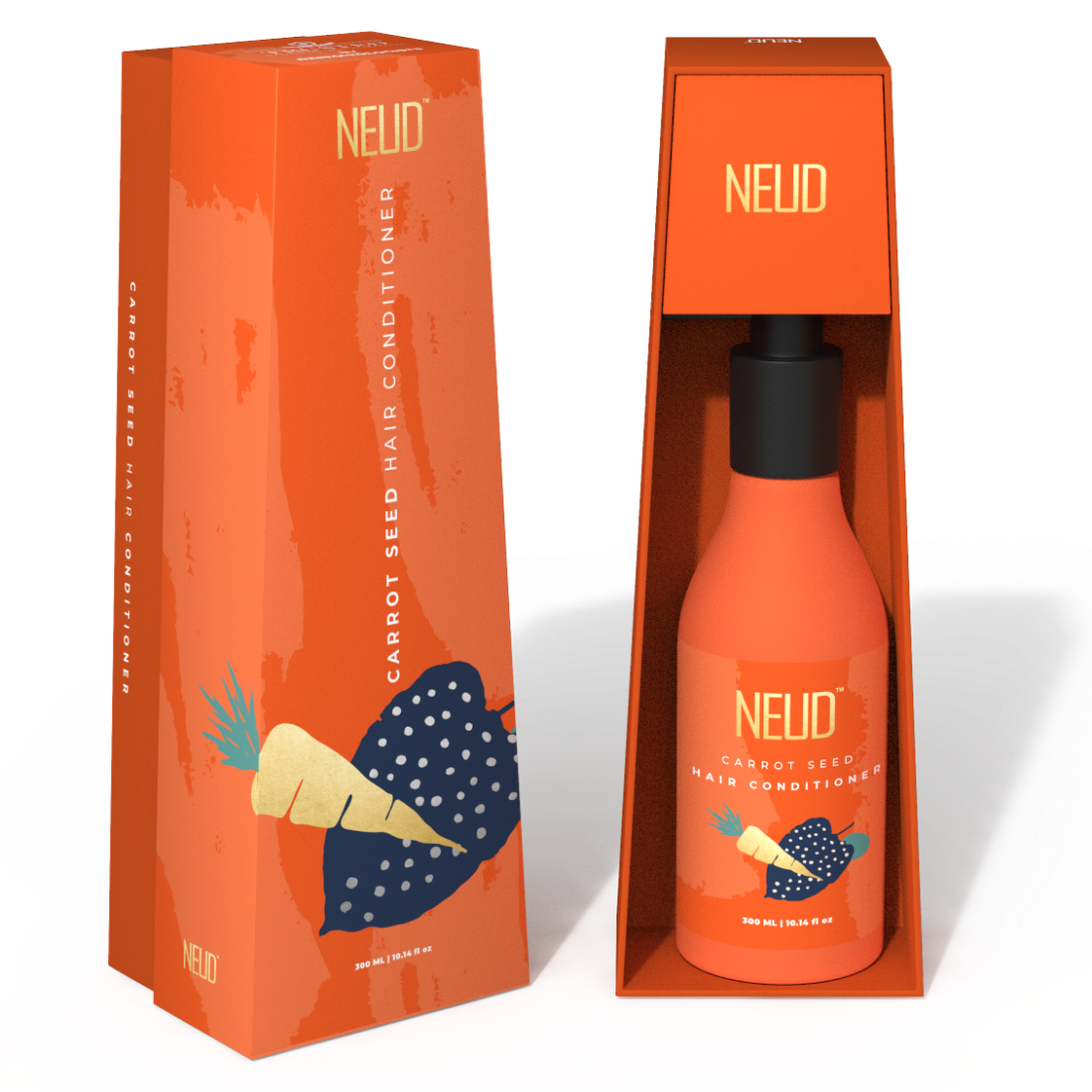 Neud Carrot Seed Premium Hair Conditioner for Men & Women - 300 ml