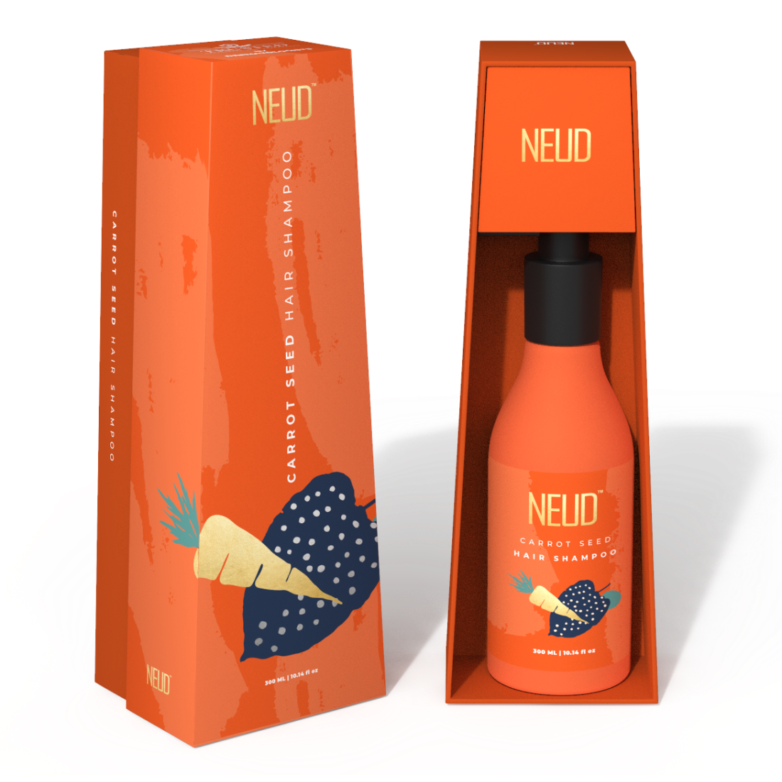 Neud Carrot Seed Premium Shampoo for Men & Women - 300 ml
