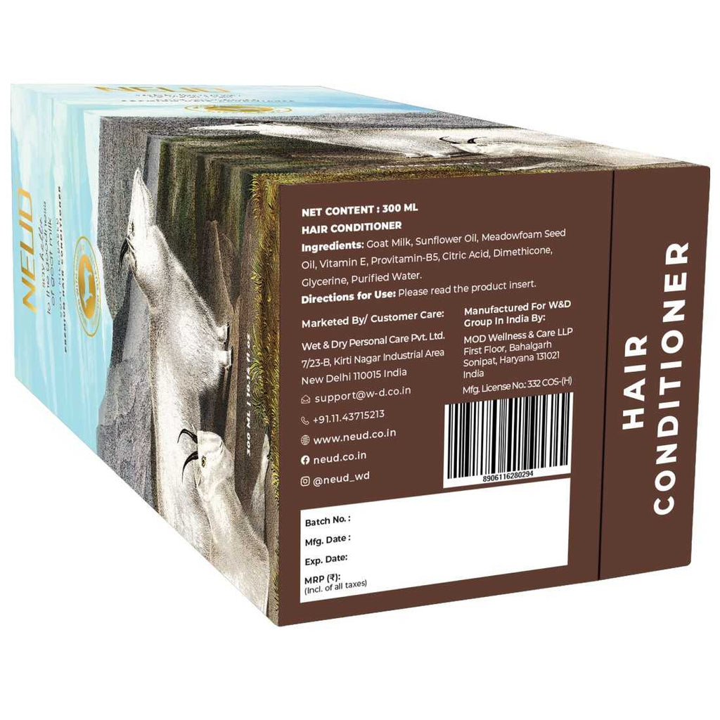 Neud Goat Milk Premium Hair Conditioner for Men & Women - 300 ml