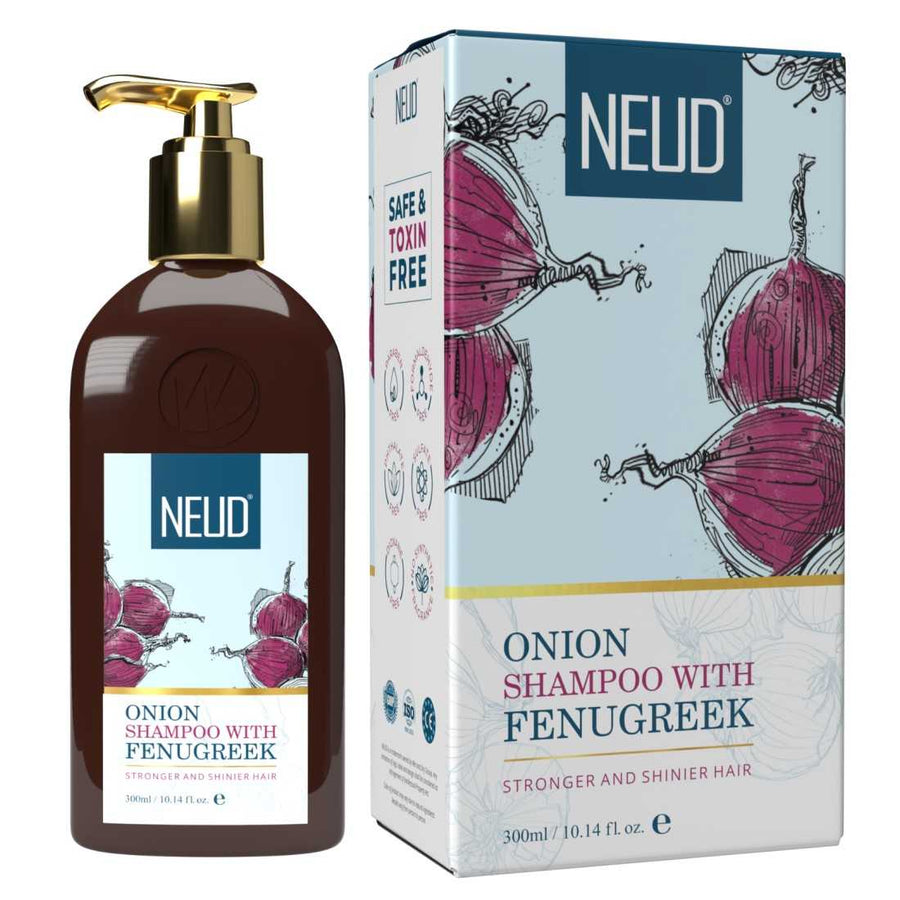 Neud Premium Onion Hair Shampoo With Fenugreek for Men & Women - 300 ml