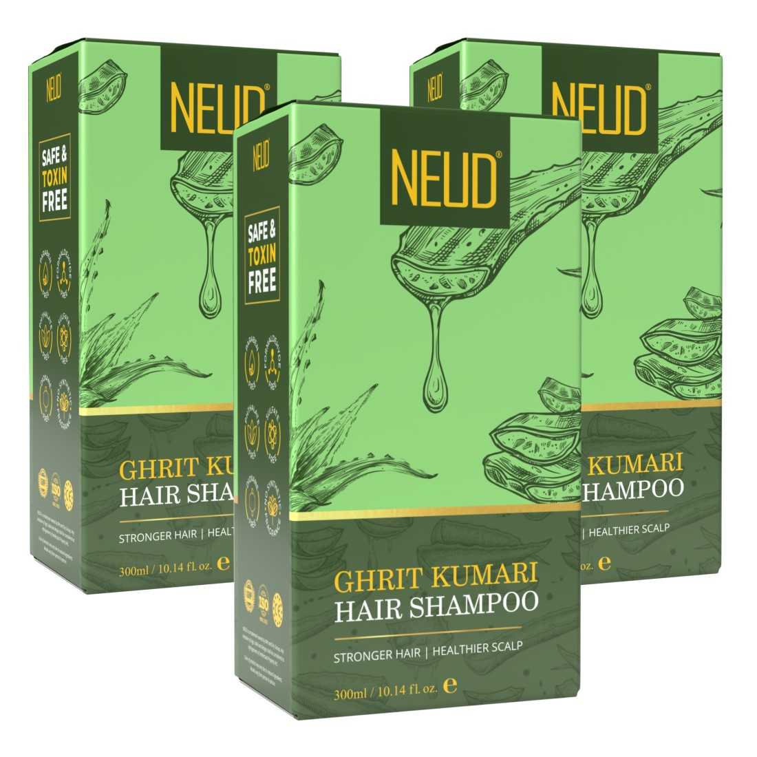 Neud Premium Ghrit Kumari Hair Shampoo for Men & Women - 300 ml