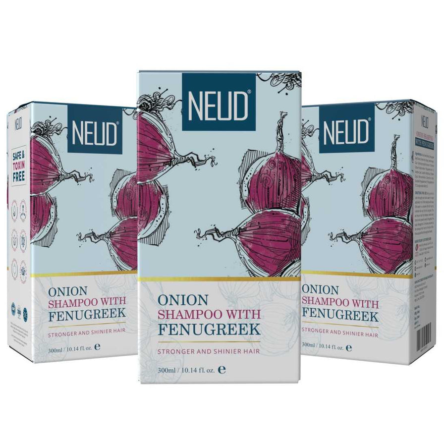 Neud Premium Onion Hair Shampoo With Fenugreek for Men & Women - 300 ml