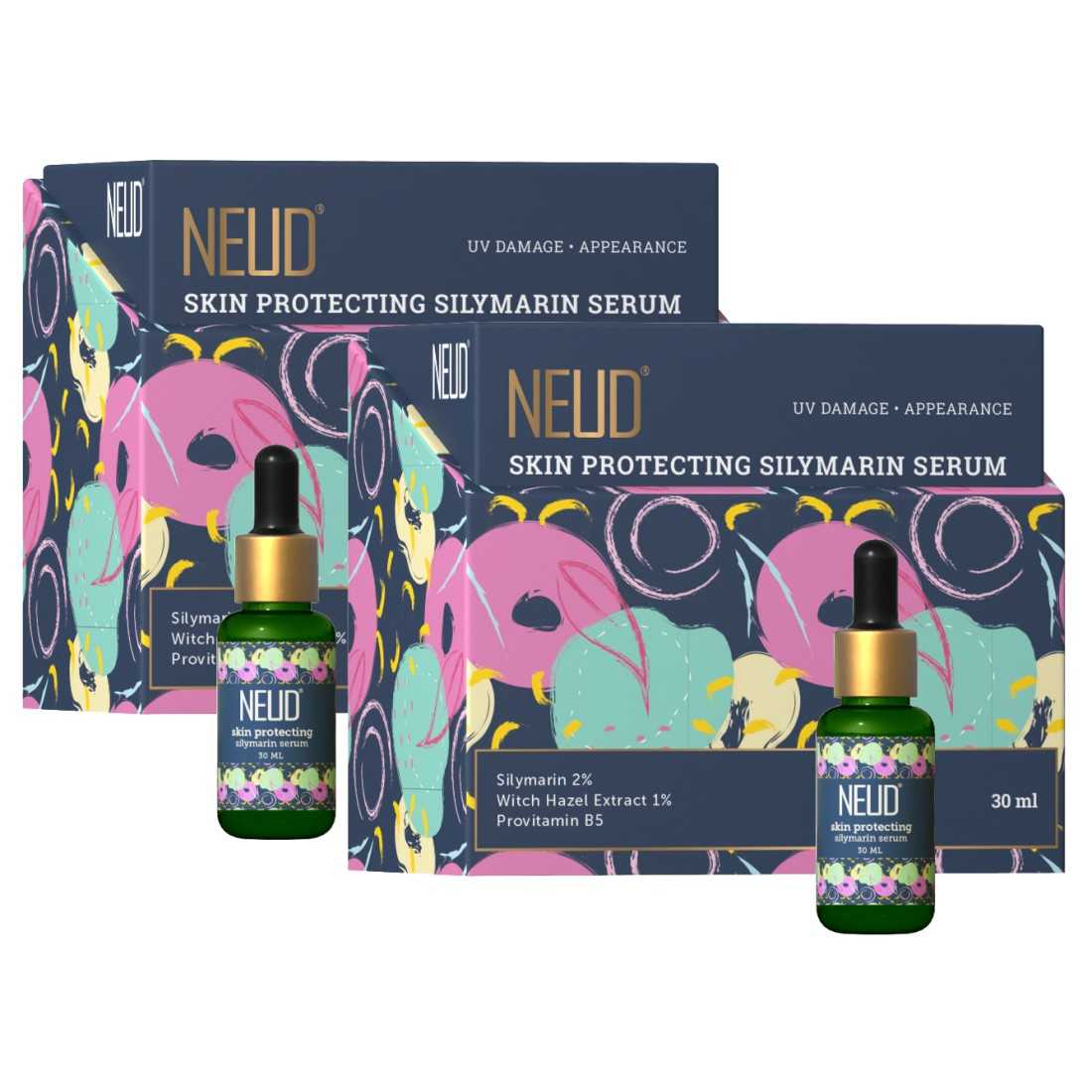 Neud Skin Protecting Silymarin Serum With Witch Hazel, Provitamin B5 and Aquaxyl - 30 ml