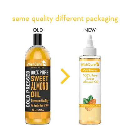 WishCare Pure Cold Pressed Sweet Almond Oil -100 ml