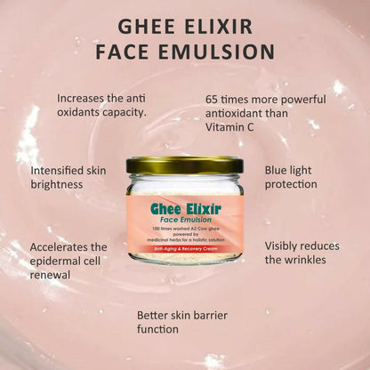 Beauty Secrets Ghee Elixir Ayurvedic Night Cream for Face infused with Collagen | Repair, Restore and Revive Naturally | Anti Aging Moisturizer