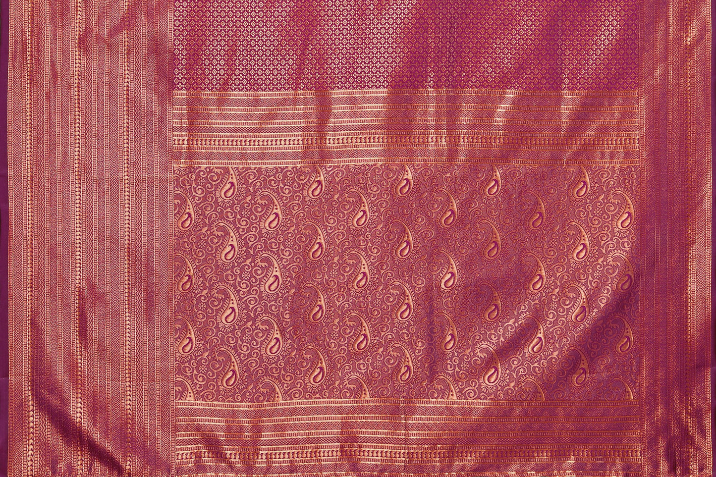 Vamika Weaving Banarasi Jacquard Purple Kanjivaram Saree