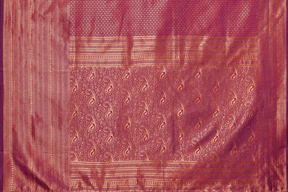 Vamika Weaving Banarasi Jacquard Purple Kanjivaram Saree
