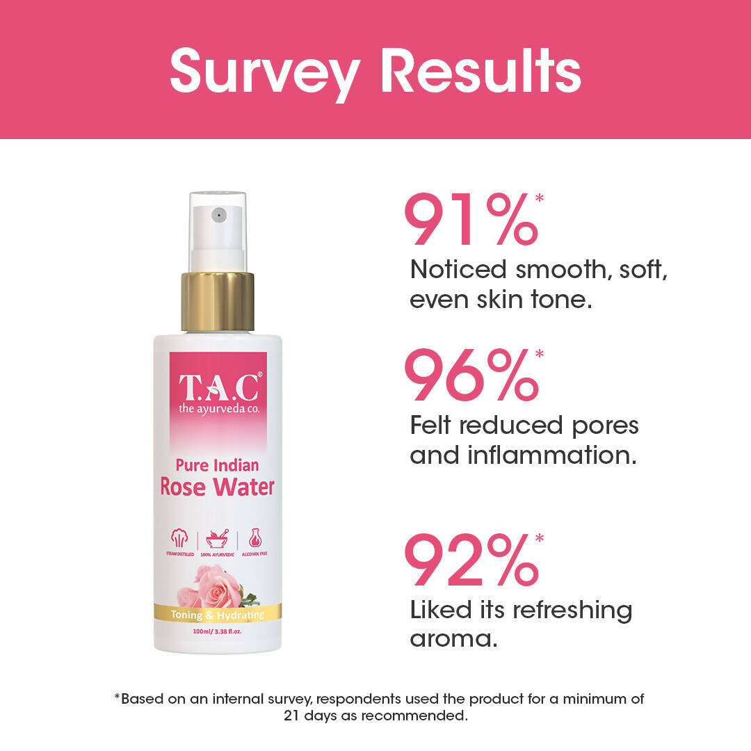 T.A.C - The Ayurveda Co. Pure Indian Rose Water For Toning & Hydration for Women & Men