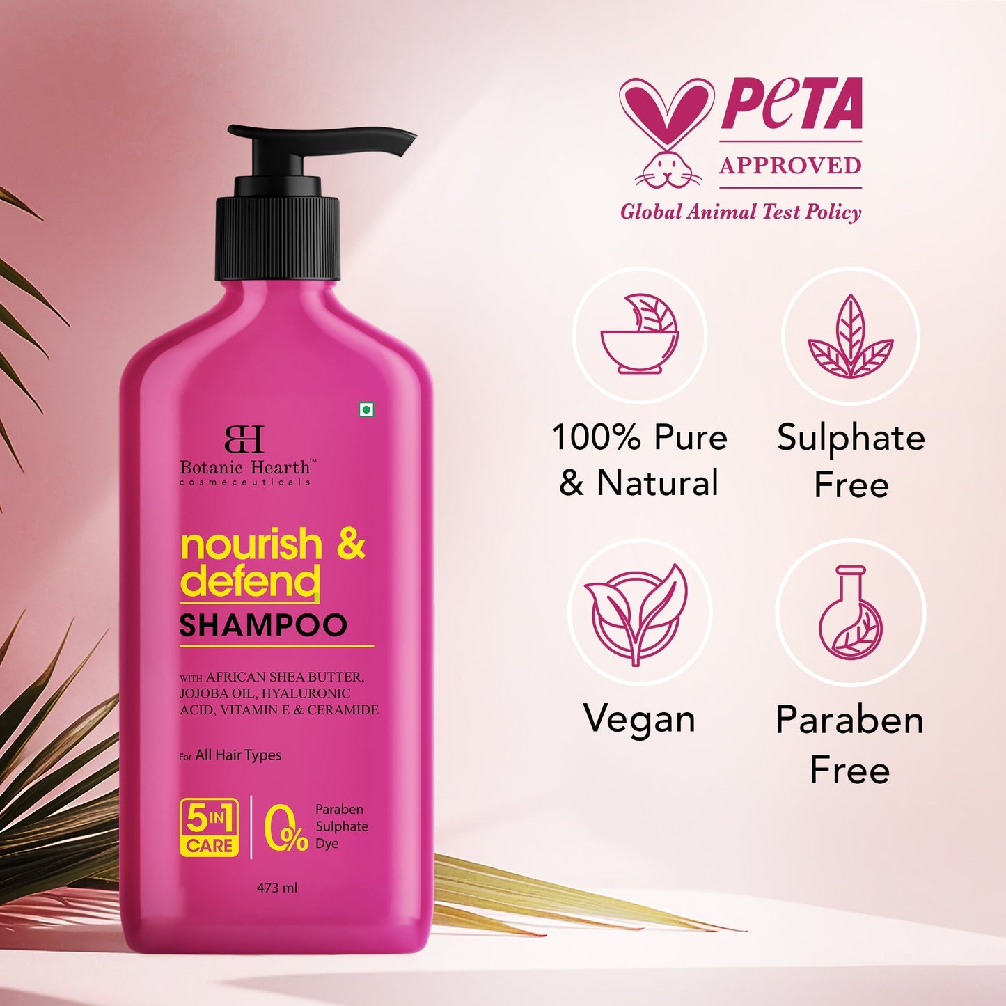 Botanic Hearth Nourish & Defend Shampoo with Vitamin E & Ceramide