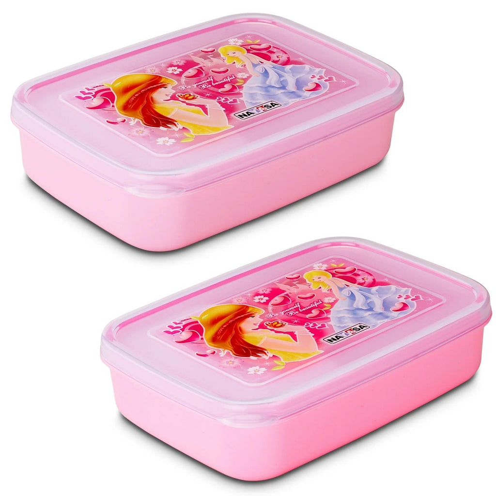 Nayasa Ninja Regular Plastic Lunch Box Pack of 2