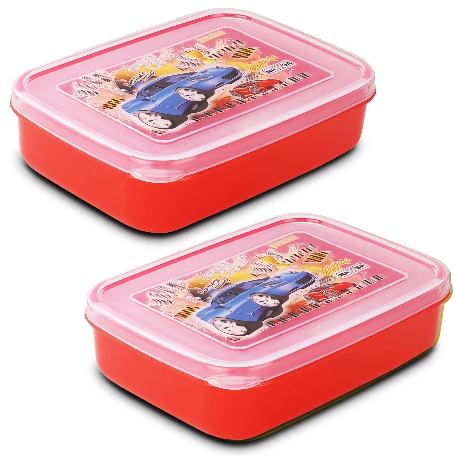 Nayasa Ninja Regular Plastic Lunch Box Pack of 2