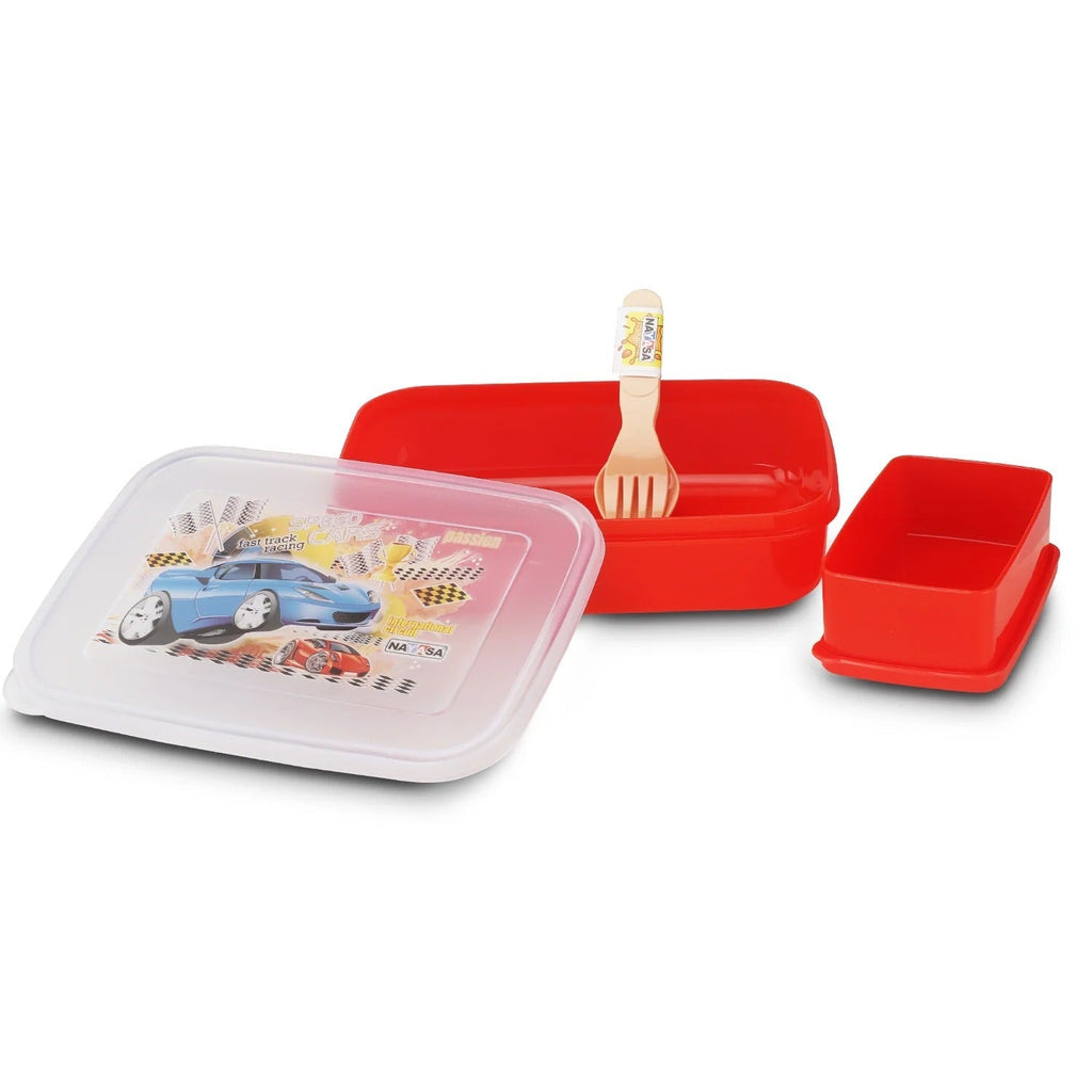 Nayasa Ninja Regular Plastic Lunch Box Pack of 2