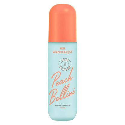 Wanderlust Peach Bellini Fruity Fresh Perfume Body & Hair Mist with White Musk