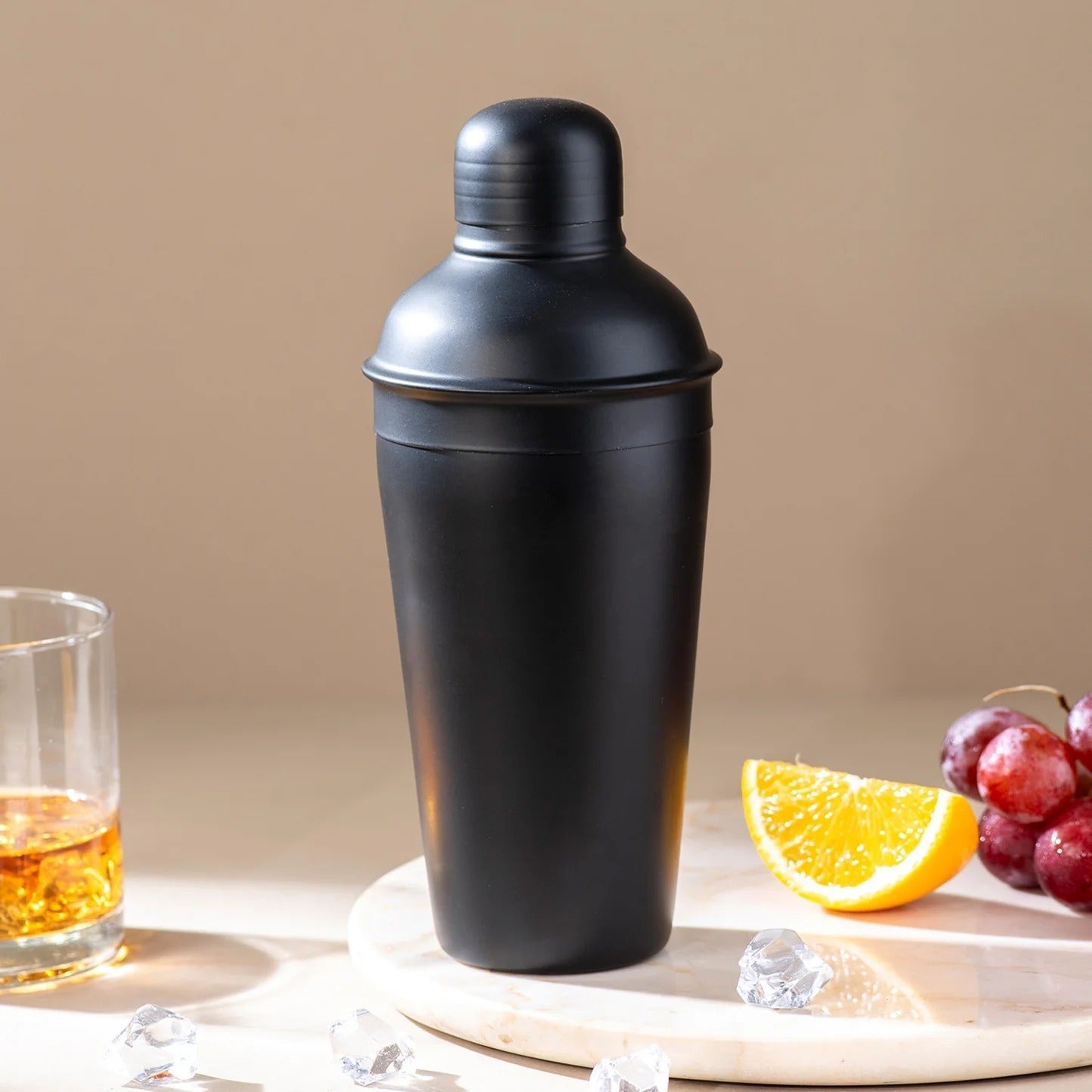 Nestroots The Premium Cocktail Shaker Matte Black Stainless Steel