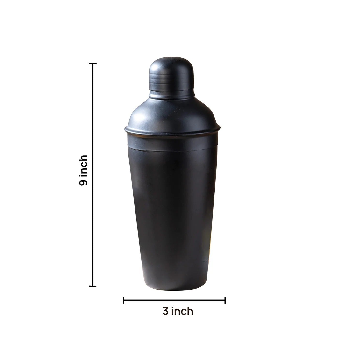 Nestroots The Premium Cocktail Shaker Matte Black Stainless Steel