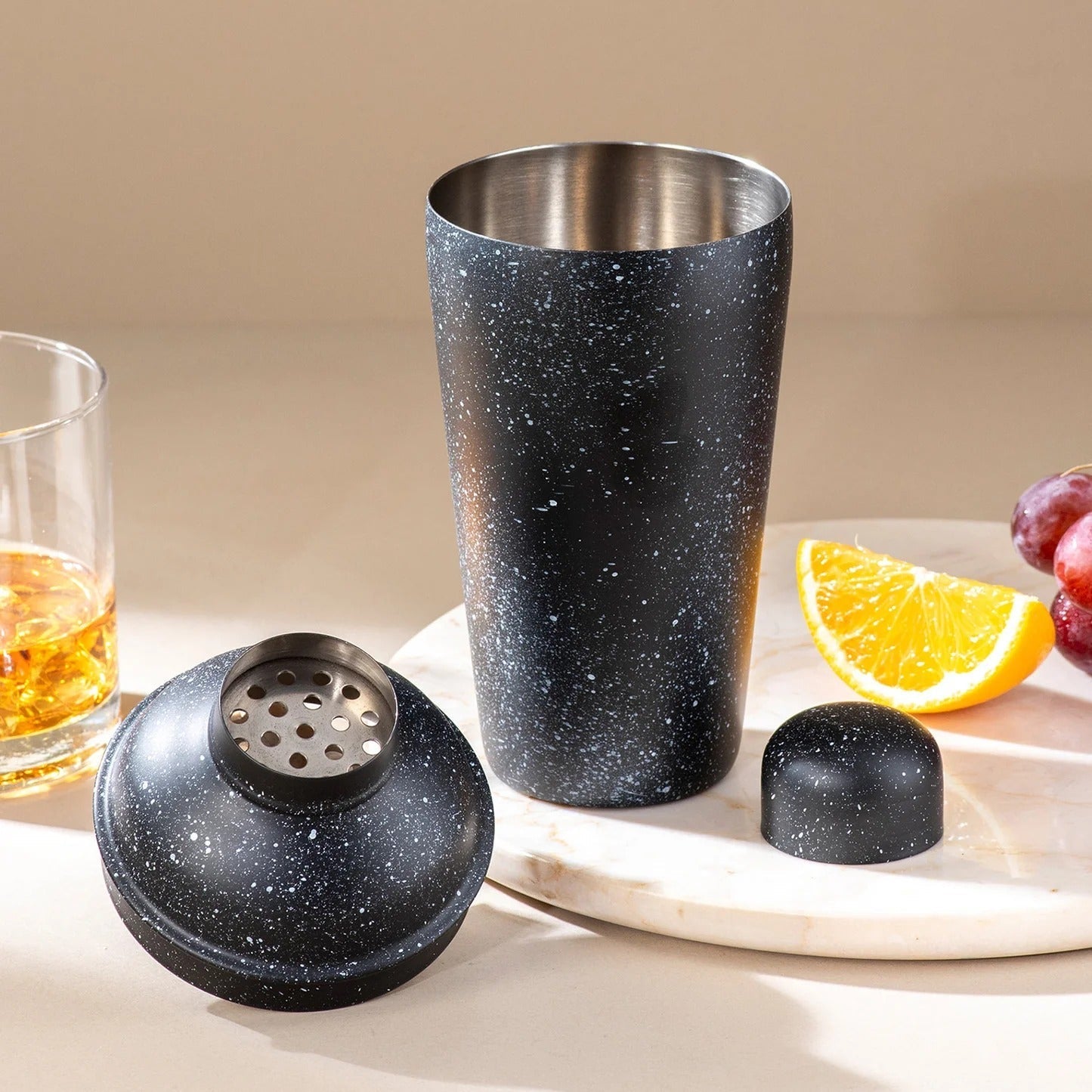 Nestroots The Unbeatable Premium Cocktail Shaker Matte Black Speckled