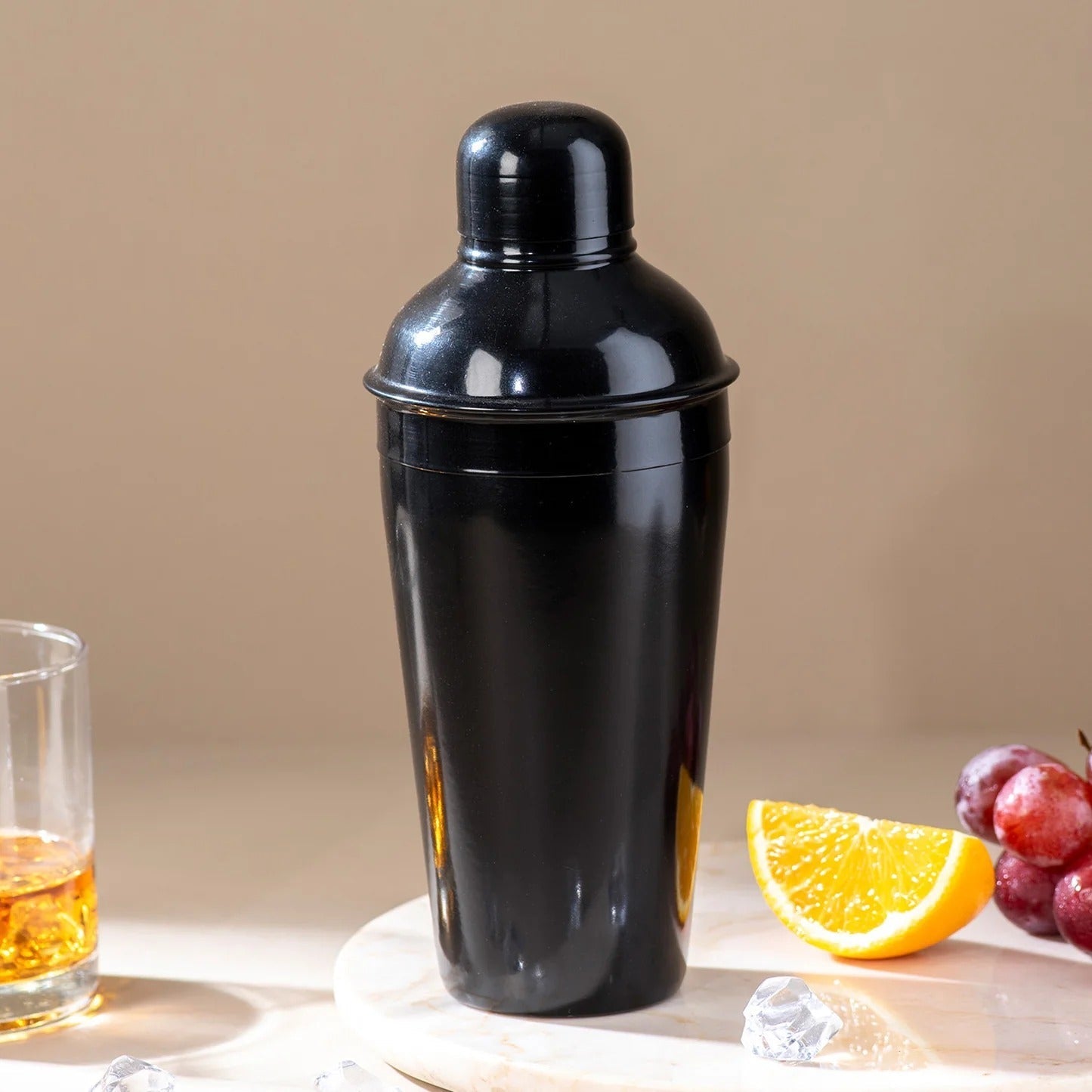 Nestroots The Unblemished Cocktail Mocktail Shaker Glossy Black Stainless Steel