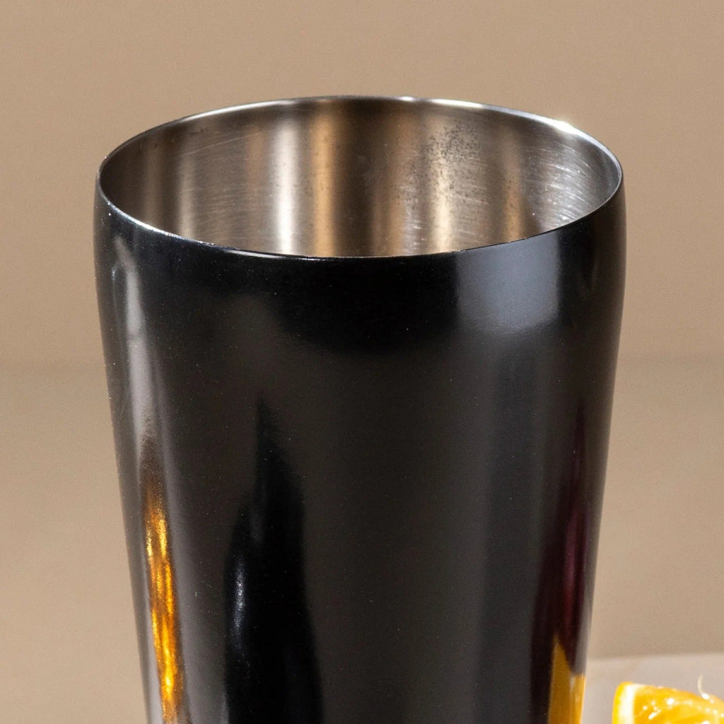 Nestroots The Unblemished Cocktail Mocktail Shaker Glossy Black Stainless Steel
