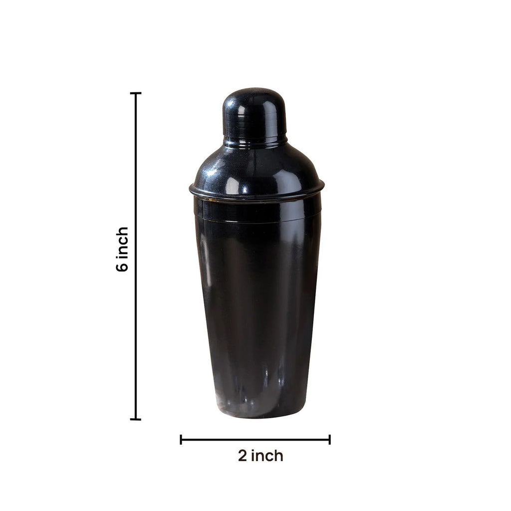 Nestroots The Unblemished Cocktail Mocktail Shaker Glossy Black Stainless Steel