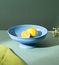 Nestroots Elegant Blue Bowl for Centerpiece Decorative Serving Bowl