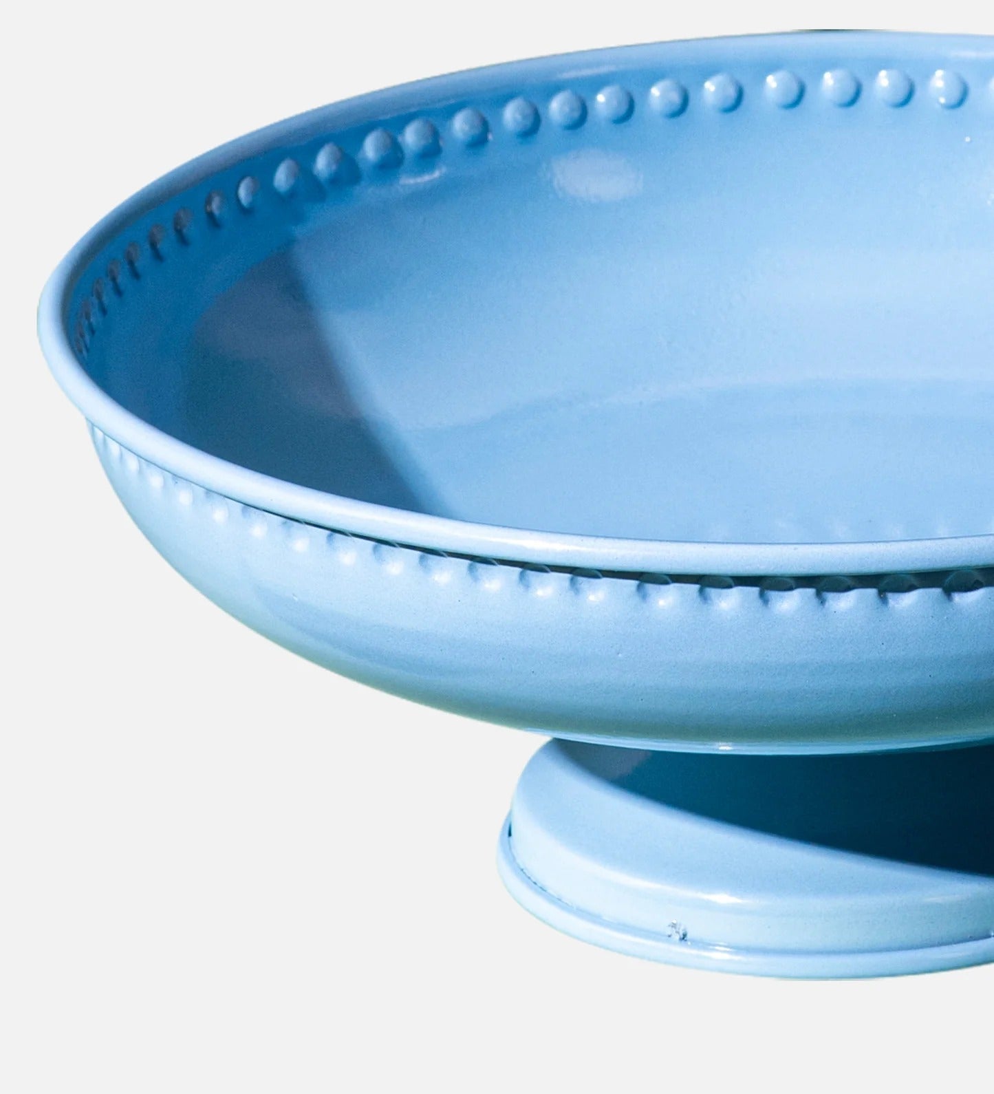Nestroots Elegant Blue Bowl for Centerpiece Decorative Serving Bowl