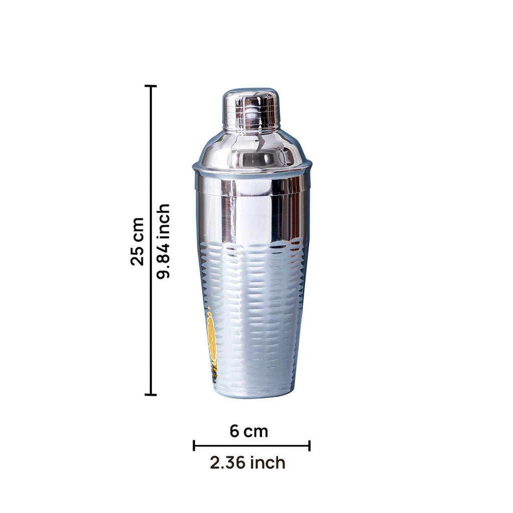 Nestroots Exquisite Silver Cocktail Shaker Stainless Steel