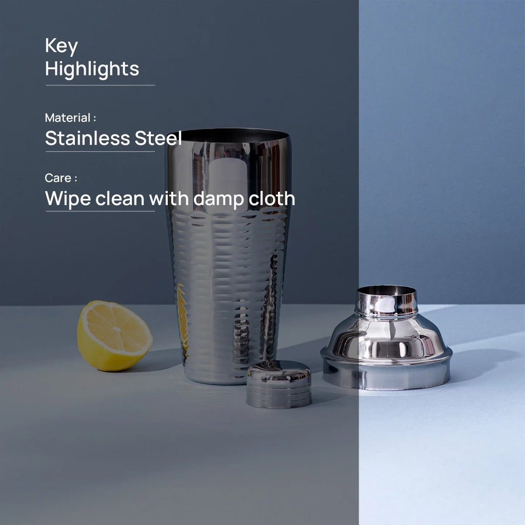 Nestroots Exquisite Silver Cocktail Shaker Stainless Steel