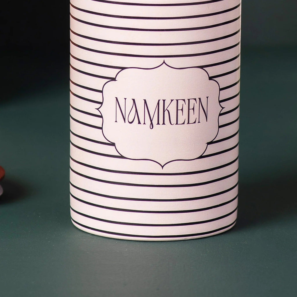 Nestroots Elegant Striped Jars Canister Set of 4 for Tea Coffee Sugar Namkeen