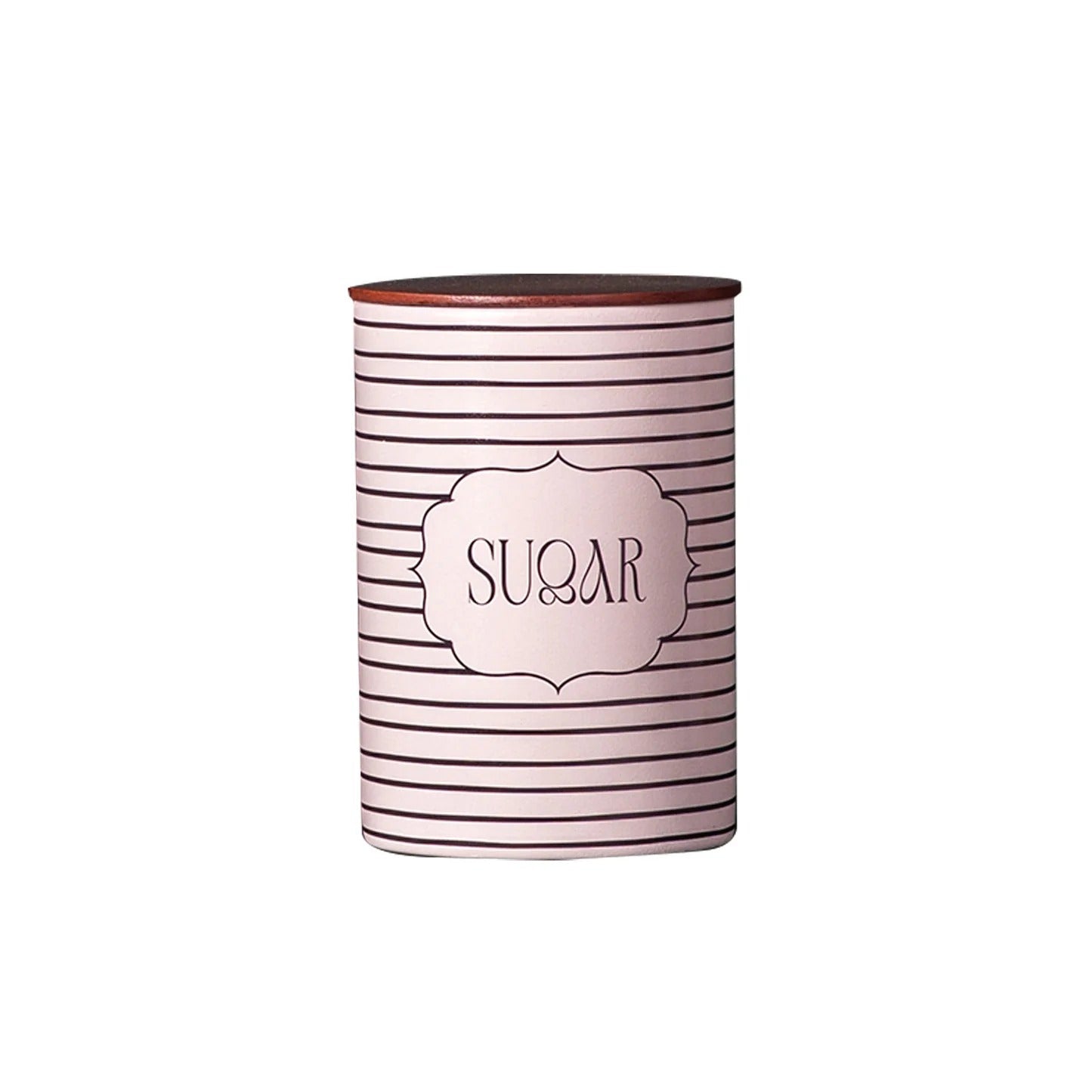 Nestroots Elegant Striped Jars Canister Set of 4 for Tea Coffee Sugar Namkeen
