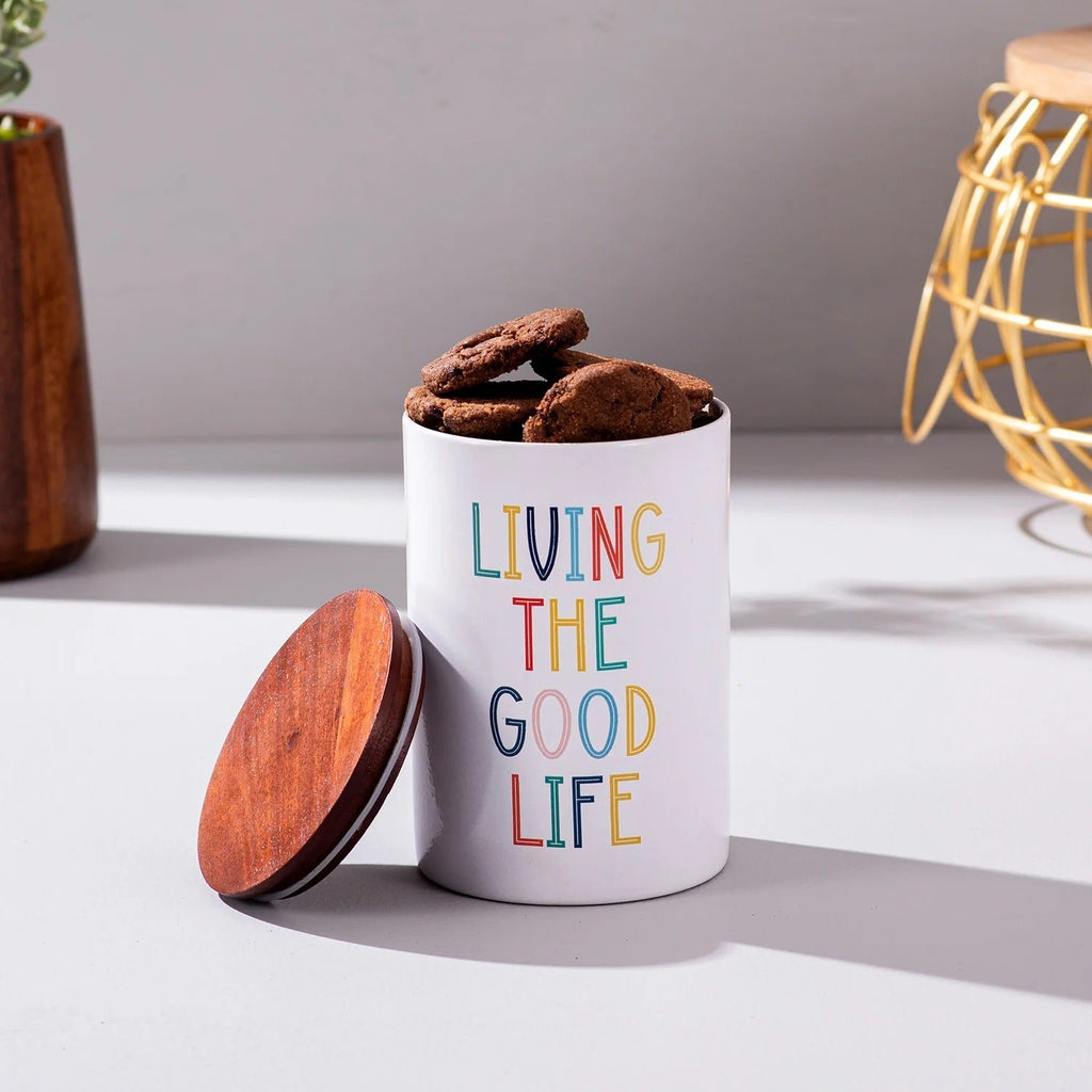 Nestroots Living The Good Life Single Jar Canister Kitchen Storage
